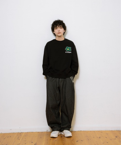 kaoyorinakami トレーナー スウェット KYRN big flower sweat / KYRN 