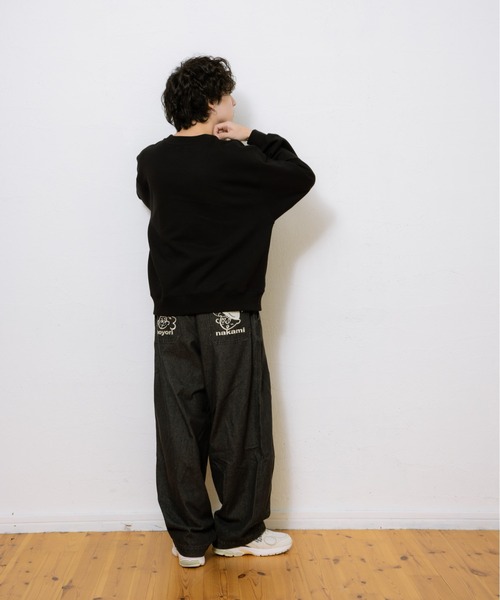 (大注目) HANAのBorn to Bloomロゴスウェット　黒色 Lサイズ kaoyorinakami トレーナー スウェット KYRN big flower sweat / KYRN