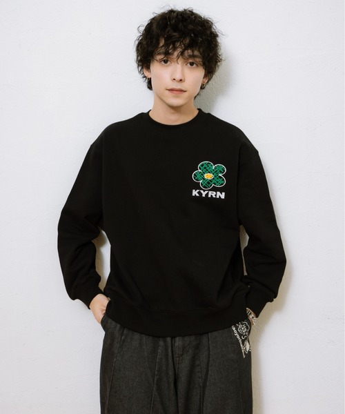 kaoyorinakami トレーナー スウェット KYRN big flower sweat / KYRN