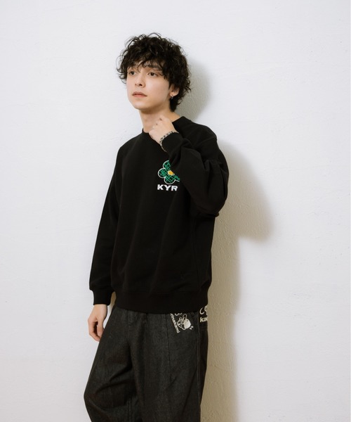 kaoyorinakami トレーナー スウェット KYRN big flower sweat / KYRN