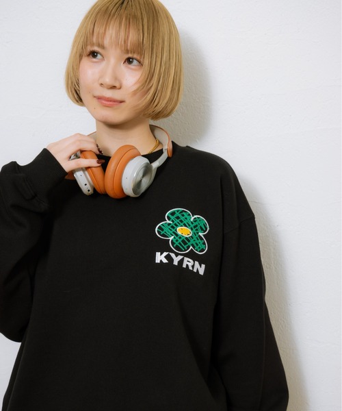 kaoyorinakami トレーナー スウェット KYRN big flower sweat / KYRN 
