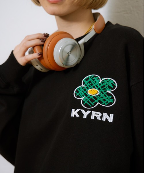 kaoyorinakami トレーナー スウェット KYRN big flower sweat / KYRN 
