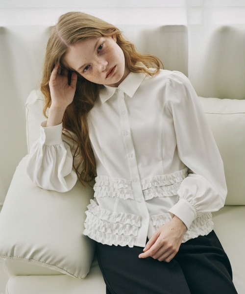 ブラウス シャツ many frill blouse / フリルデザインブラウス