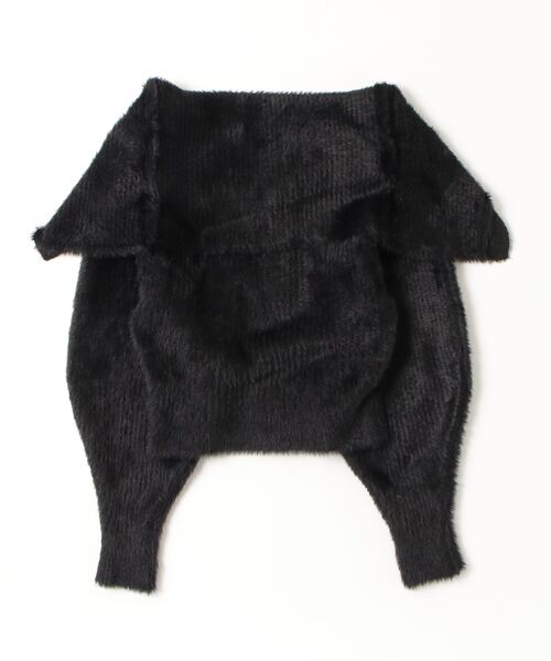 ジョンローレンスサリバン  JLS RIBED SHAGGY OVER HI-NECK KNIT CARDIGAN 4D009-0325-34 リブドシャギーハイネックカーディガン レディース ONE SIZE JOHN LAWRENCE SULLIVAN（ジョン ローレンス サリバン） ニット