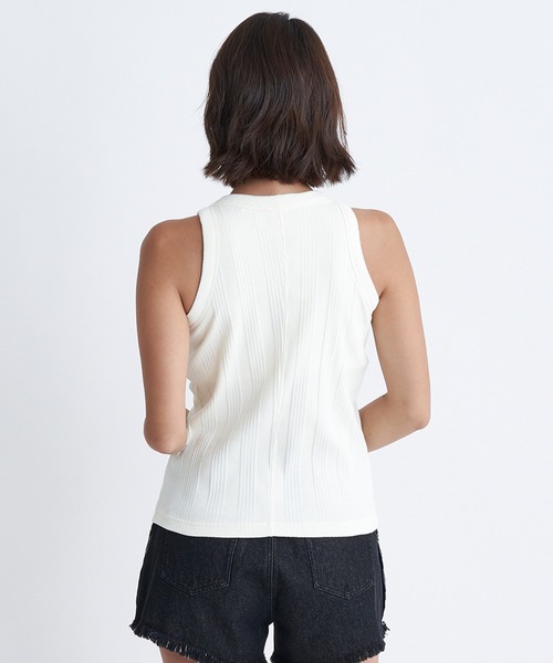 「ROXY」 ノースリーブトップス LARGE ターコイズブルー レディース_画像3