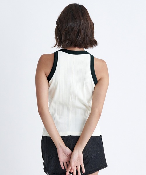 「ROXY」 ノースリーブトップス LARGE ターコイズブルー レディース_画像8