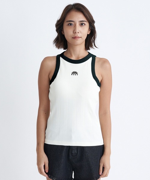 「ROXY」 ノースリーブトップス LARGE ターコイズブルー レディース_画像9