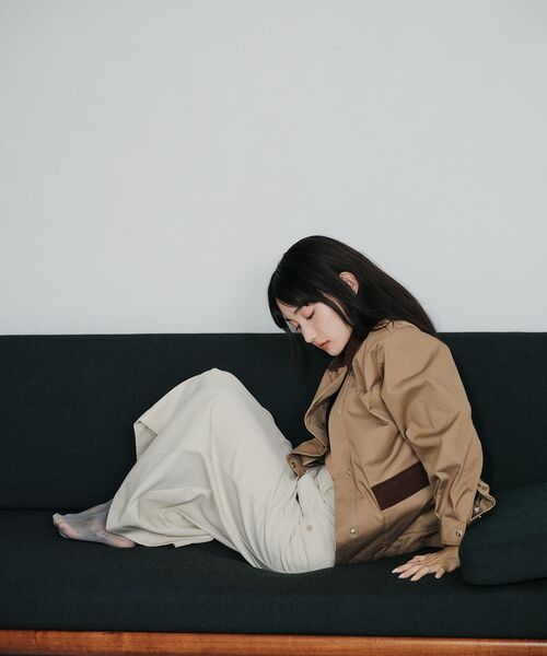 スカート ナローベルトポケットデザインスカート 「低身長・小柄女性」