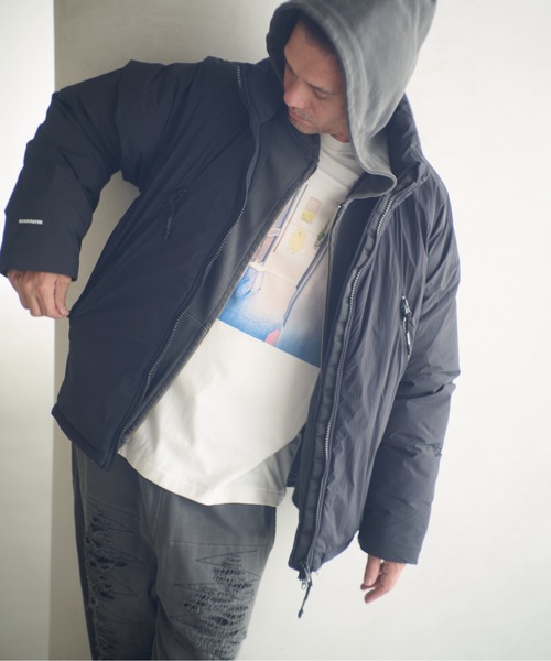 ダウンジャケット ダウン ADAMPATEK/stand down jacket/スタンドカラーダウンジャケット メンズ レディース