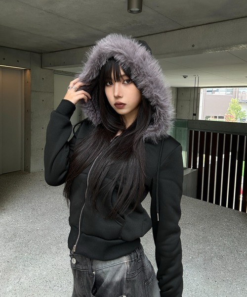 KsG パーカー Hoodie Fur Double Zip Parker レディース メンズ