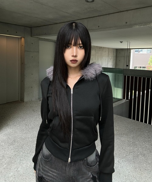KsG パーカー Hoodie Fur Double Zip Parker レディース メンズ