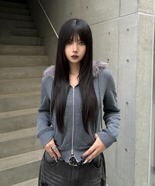 KsG パーカー Hoodie Fur Double Zip Parker レディース メンズ
