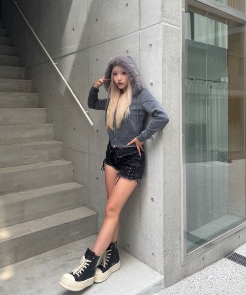 KsG パーカー Hoodie Fur Double Zip Parker レディース メンズ