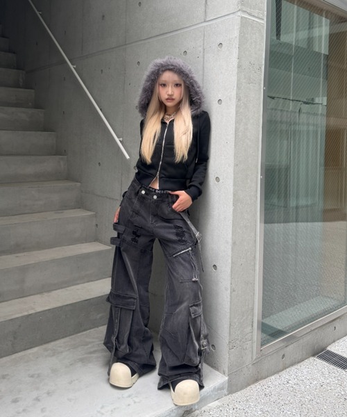 KsG パーカー Hoodie Fur Double Zip Parker レディース メンズ