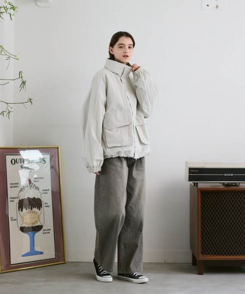 「flaner」 マウンテンパーカー LARGE ブラック レディース_画像4