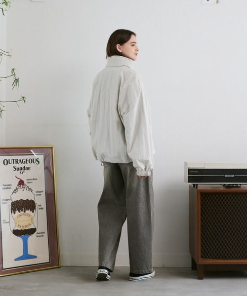 「flaner」 マウンテンパーカー LARGE ブラック レディース_画像6