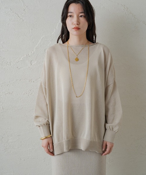 「LOUNGEDRESS」 長袖ニット FREE オフホワイト レディース_画像3