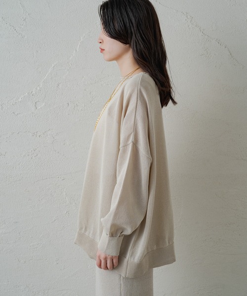 「LOUNGEDRESS」 長袖ニット FREE オフホワイト レディース_画像4