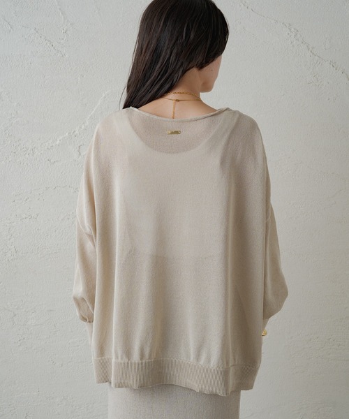 「LOUNGEDRESS」 長袖ニット FREE オフホワイト レディース_画像5