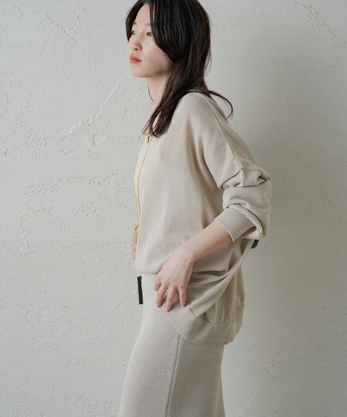 「LOUNGEDRESS」 長袖ニット FREE オフホワイト レディース_画像9