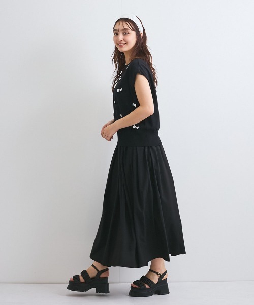 「QUEENS COURT」 半袖ニット M ピンク レディース_画像6