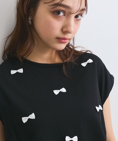 「QUEENS COURT」 半袖ニット M ピンク レディース_画像8