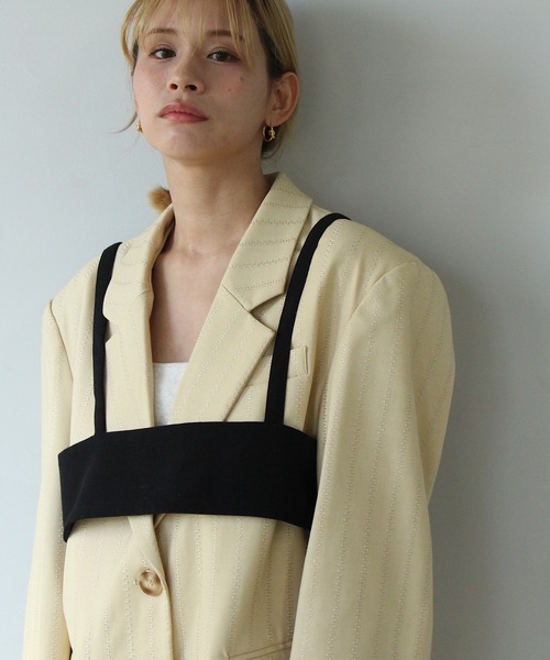 「SANSeLF」 キャミソール FREE ブラック レディース_画像9