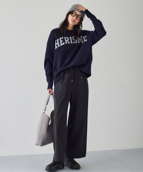 パンツ BARNYARDSTORM / ウォームツイルストレッチワイドパンツ / ハンドウォッシャブル「吸湿発熱」 レディース_5