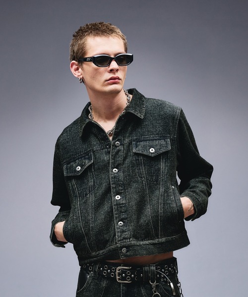 ANDER HUNK デニムジャケット gジャン Overdyed Flocky Denim Jacket