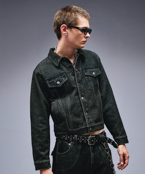 ANDER HUNK デニムジャケット gジャン Overdyed Flocky Denim Jacket