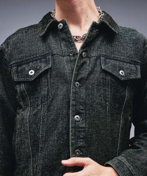 ANDER HUNK デニムジャケット gジャン Overdyed Flocky Denim Jacket