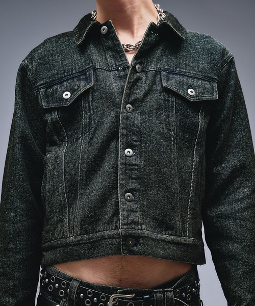 ANDER HUNK リジッドデニムジャケット ANDER HUNK デニムジャケット gジャン Studs Design Rigid Denim