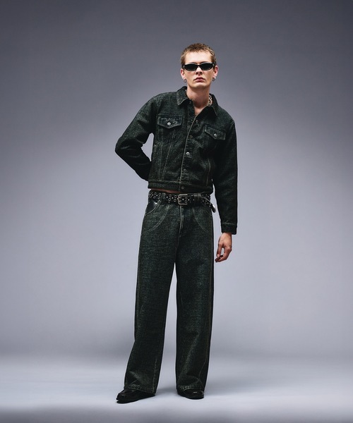 ANDER HUNK デニムジャケット gジャン Overdyed Flocky Denim Jacket