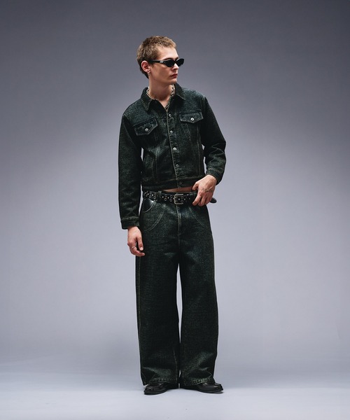 ANDER HUNK デニムジャケット gジャン Overdyed Flocky Denim Jacket