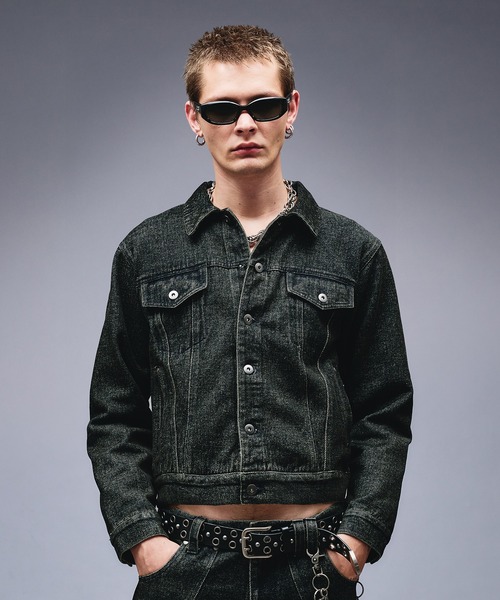 ANDER HUNK デニムジャケット gジャン Overdyed Flocky Denim Jacket