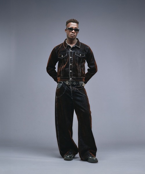 ANDER HUNK デニムジャケット gジャン Overdyed Flocky Denim Jacket