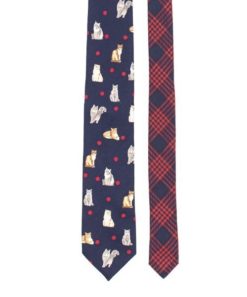 giraffe（ジラフ） ネクタイ カラーチップキャットタイ NAVY