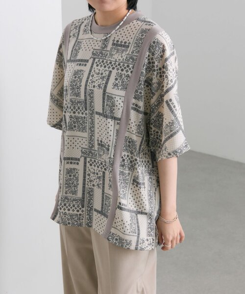 「ear PAPILLONNER」 「SUM1 STYLE」半袖Tシャツ FREE ベージュ レディース_画像7