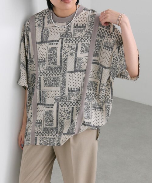 「ear PAPILLONNER」 「SUM1 STYLE」半袖Tシャツ FREE ベージュ レディース_画像9