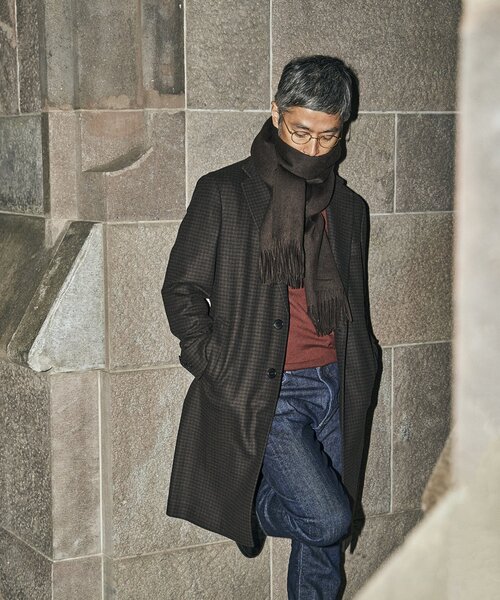 EDIFICE（エディフィス） チェスターコート 46 ブラウン メンズ