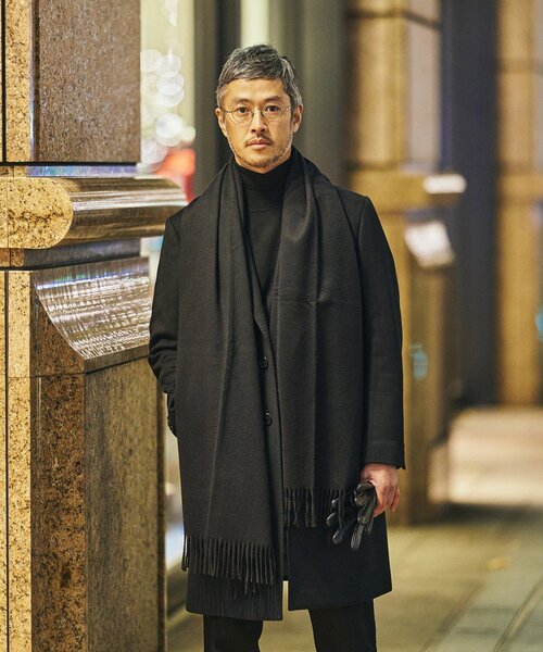 EDIFICE（エディフィス） チェスターコート 46 ブラウン メンズ