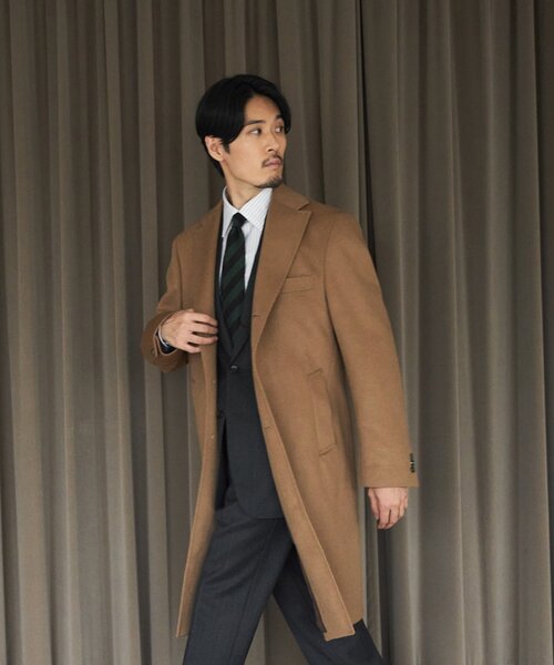 EDIFICE（エディフィス） チェスターコート 46 ブラウン メンズ