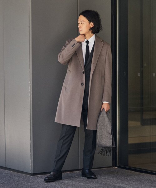 EDIFICE（エディフィス） チェスターコート 46 ブラウン メンズ