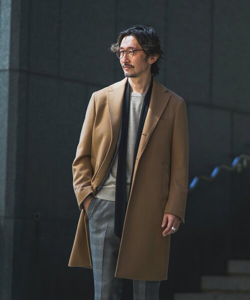 EDIFICE（エディフィス） チェスターコート 46 ブラウン メンズ