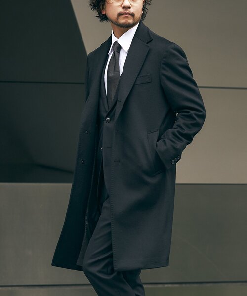 EDIFICE（エディフィス） チェスターコート 46 ブラウン メンズ