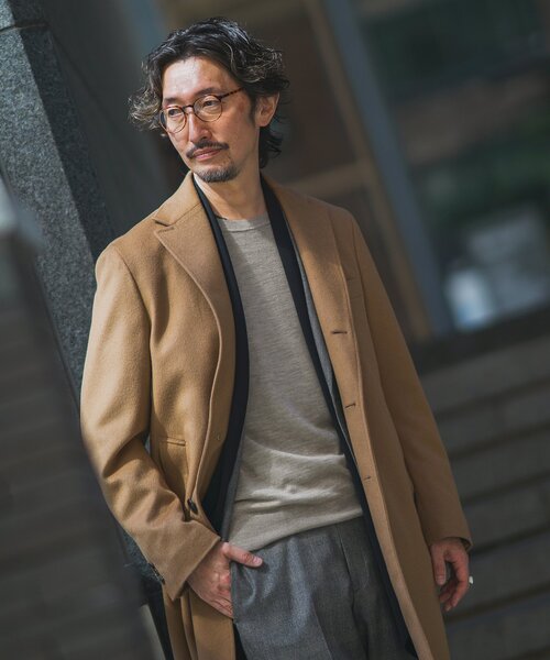 EDIFICE（エディフィス） チェスターコート 46 ブラウン メンズ