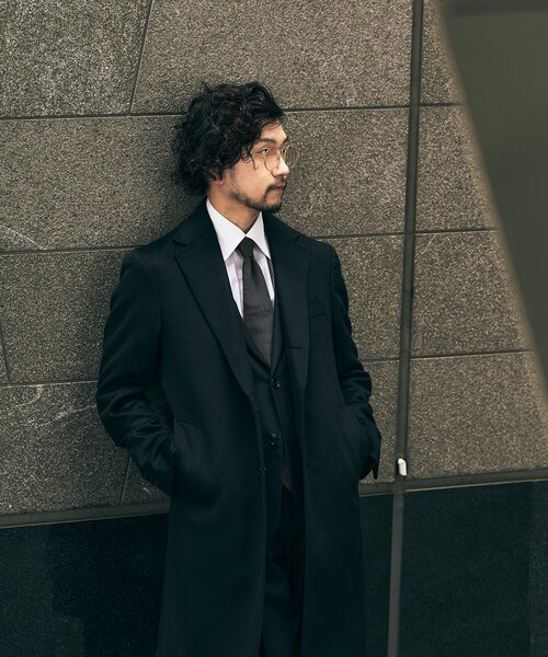 EDIFICE（エディフィス） チェスターコート 46 ブラウン メンズ