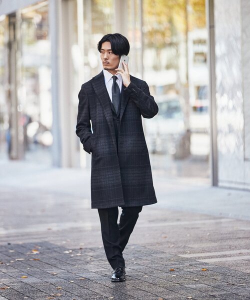 EDIFICE（エディフィス） チェスターコート 46 ブラウン メンズ