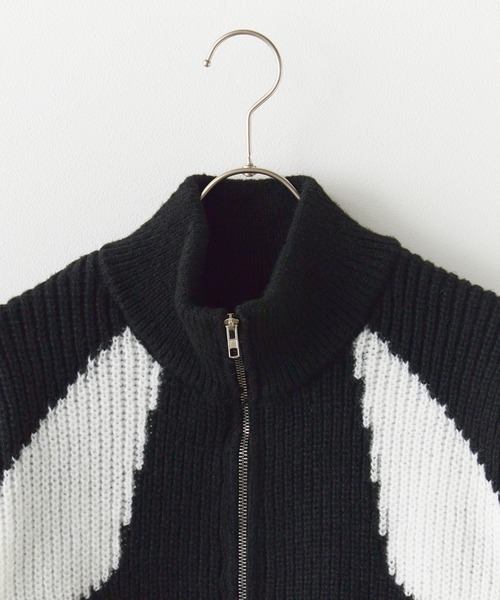 「Theater code」 ニットカーディガン 2 ブラック メンズ_画像2
