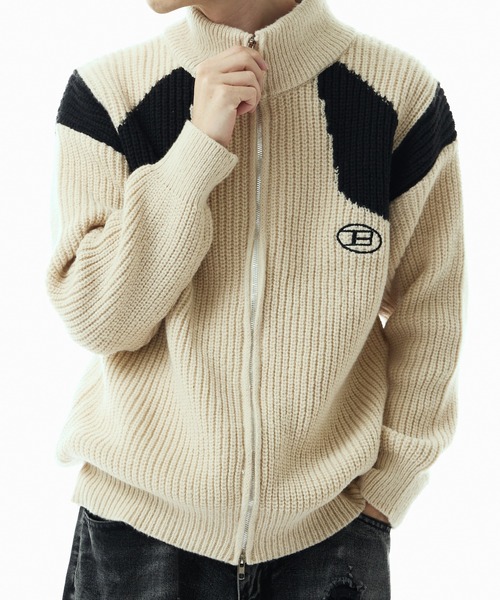 「Theater code」 ニットカーディガン 2 ブラック メンズ_画像5